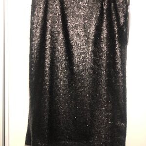 Calvin Klein Black Sequin Pencil Skirt